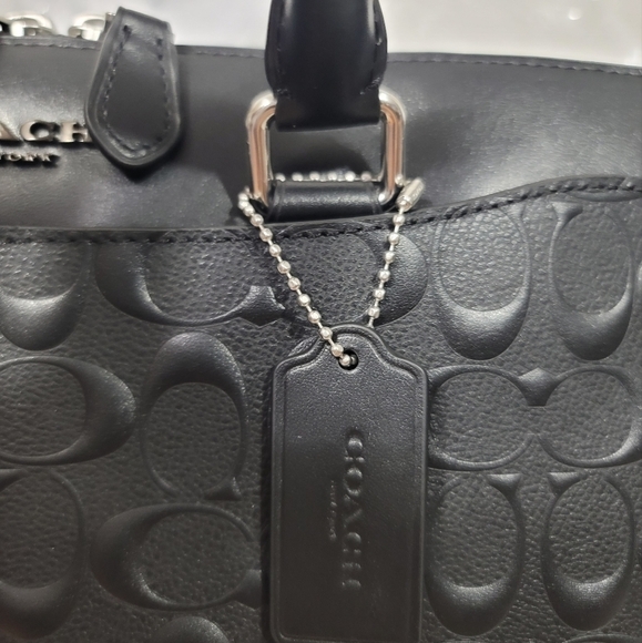 NWT COACH RARE SIGNATURE LEATHER DESIGNER BUSINESS BAG laptop computer Atache - Picture 12 of 14